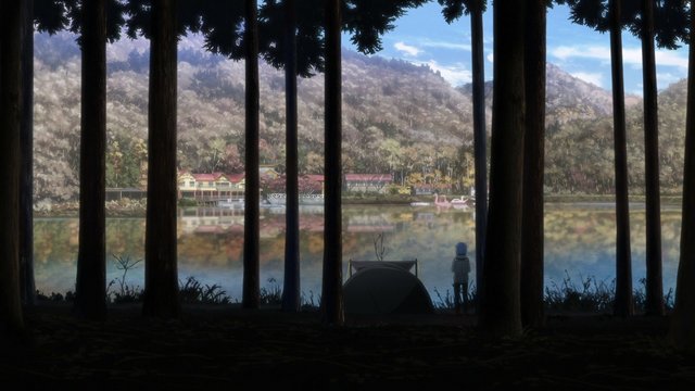 Lakeside camping night